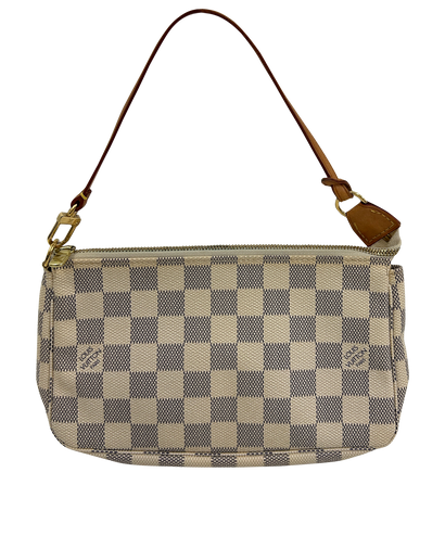 Pochette, 650€, Bolso, Azul/Blanco/Gris, Canvas - General, Vista frontal
